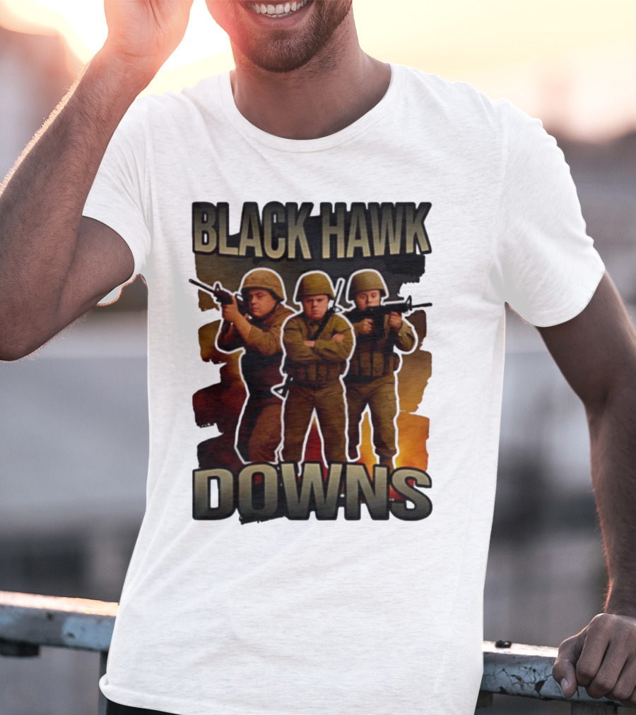 Black Hawk Downs Movie Parody Soldiers T-Shirt