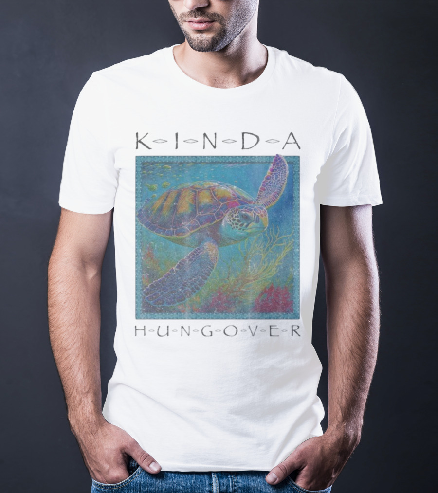Kinda Hungover Turtle Ocean Scene T-Shirt