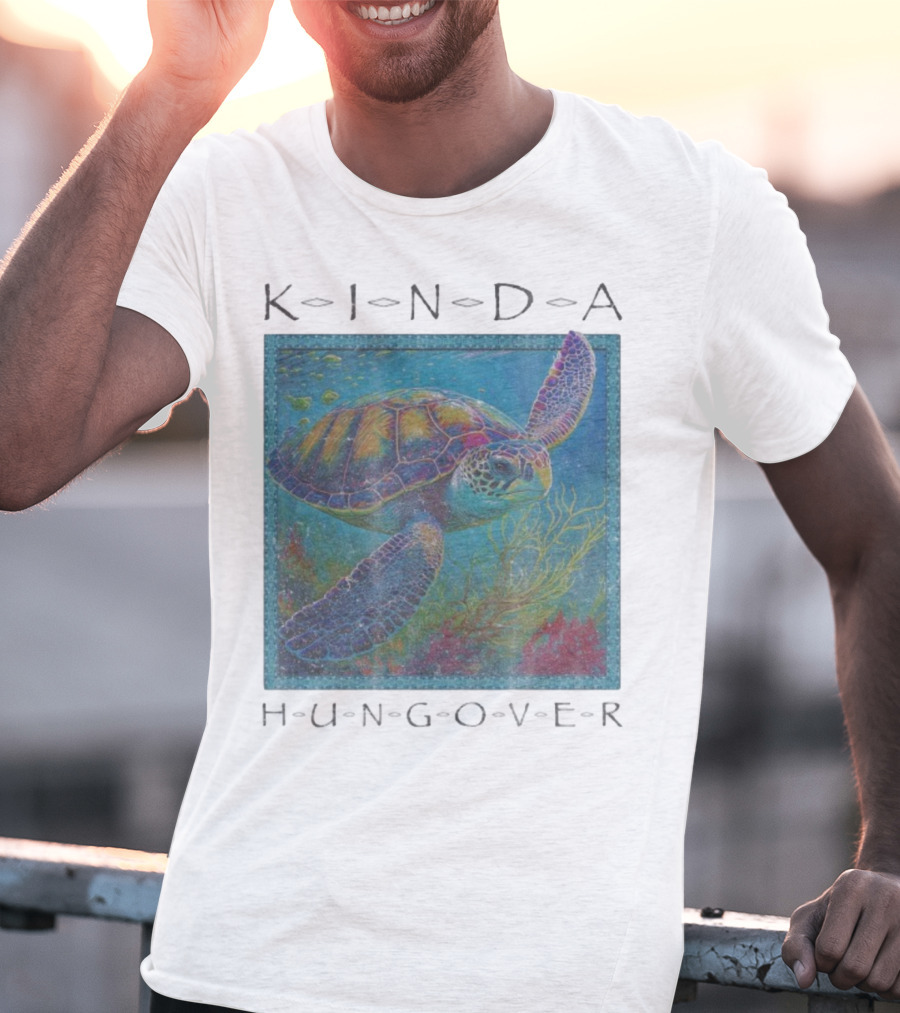 Kinda Hungover Turtle Ocean Scene T-Shirt