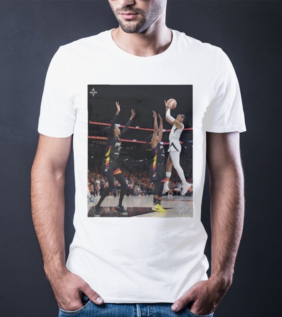 Las Vegas Aces Hang It In The Louvre Basketball Action Shot T-Shirt