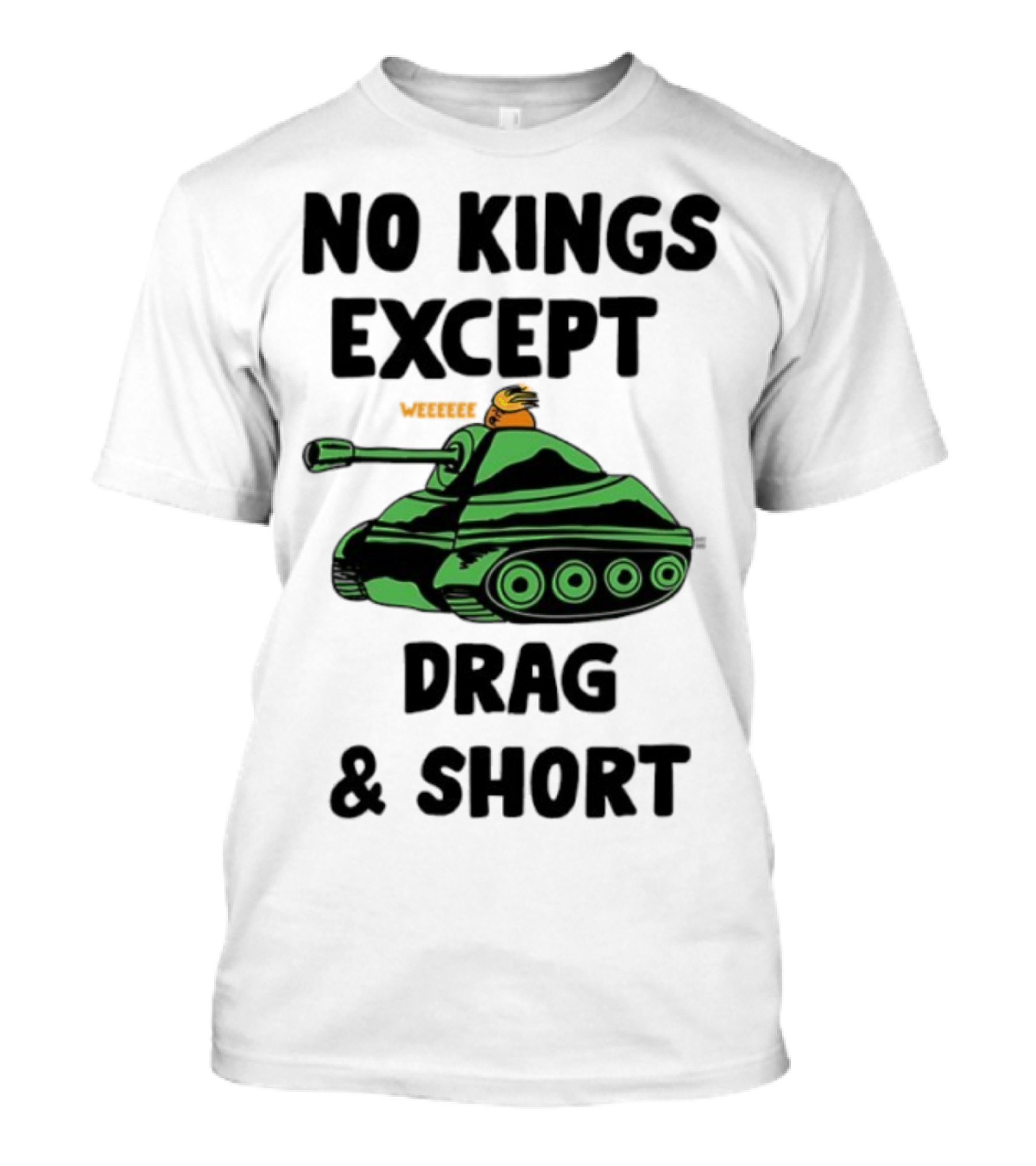 No Kings Except Drag Tank Cartoon शीर्षक T-Shirt