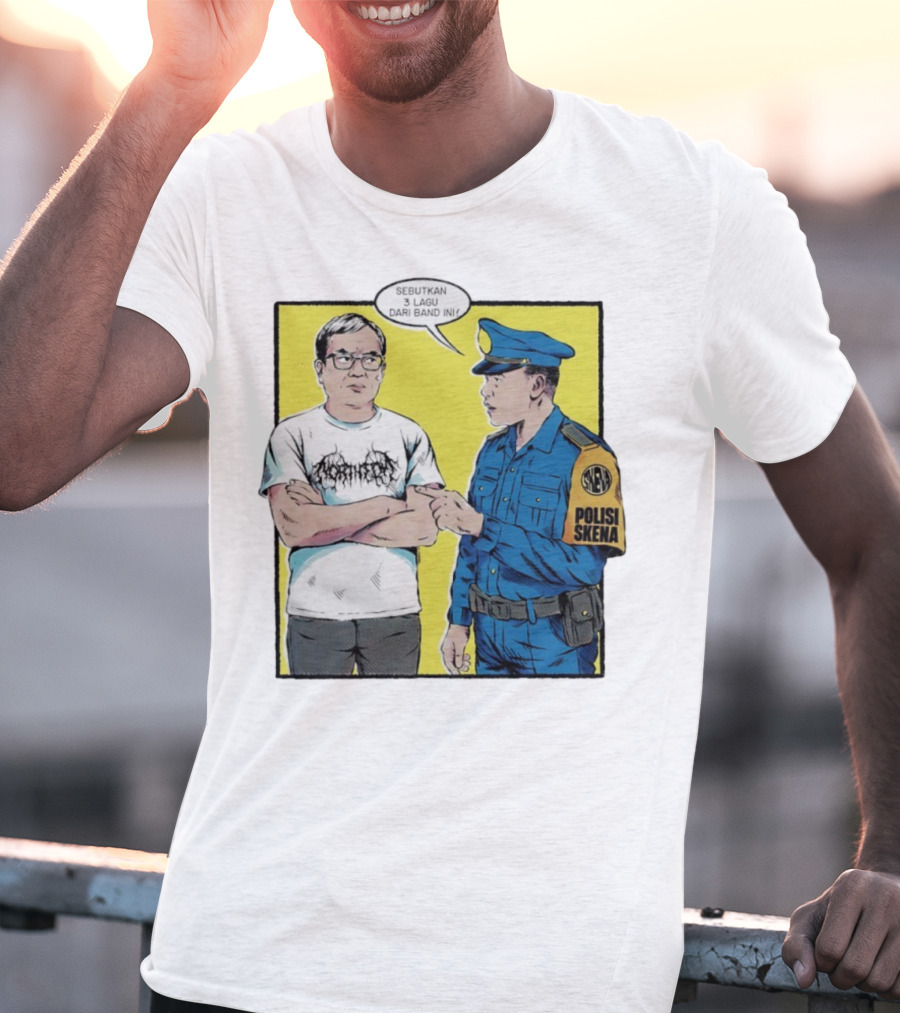 Polisi Skena Sebutkan 3 Lagu Dari Band Ini Meme Comic Interaction T-Shirt