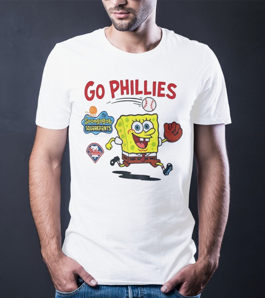 Go Phillies Spongebob Squarepants Philadelphia MLB Baseball 2025 T-Shirt