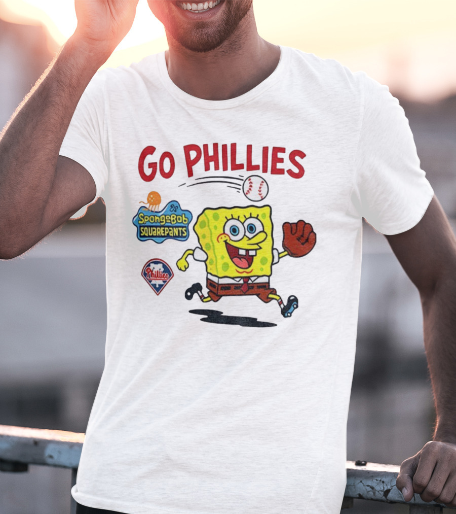 Go Phillies Spongebob Squarepants Philadelphia MLB Baseball 2025 T-Shirt