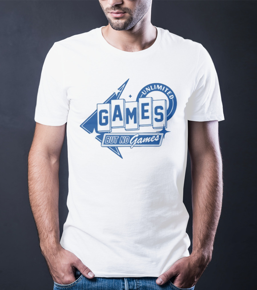 Unlimited Games But No Games Retro Style Gaming Aesthetic T-Shirt