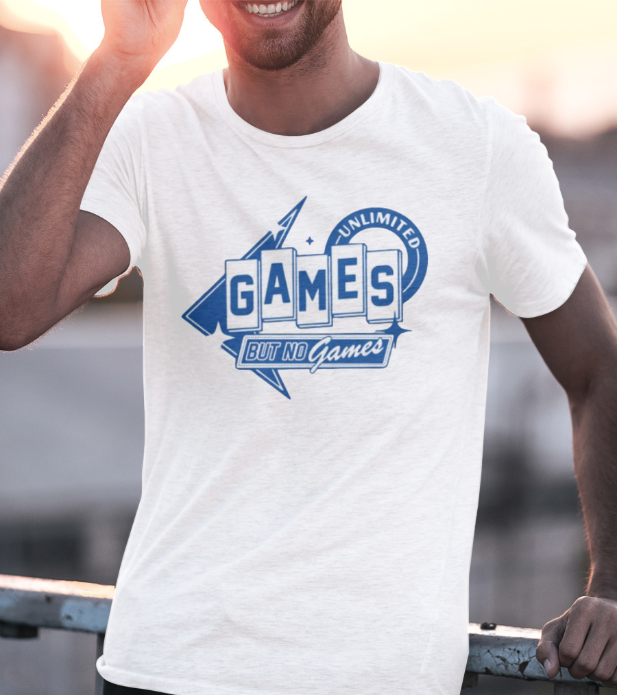 Unlimited Games But No Games Retro Style Gaming Aesthetic T-Shirt