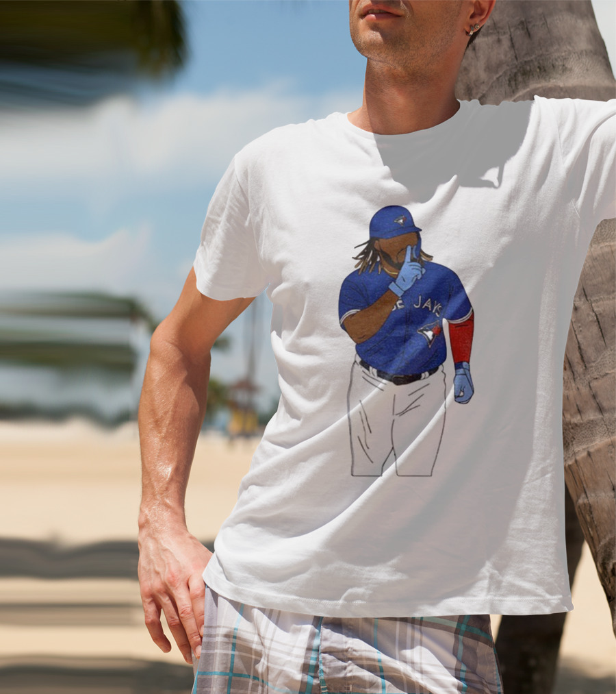 Vladimir Guerrero Jr Shhh Gesture Toronto Blue Jays Player Iconic Pose T-Shirt
