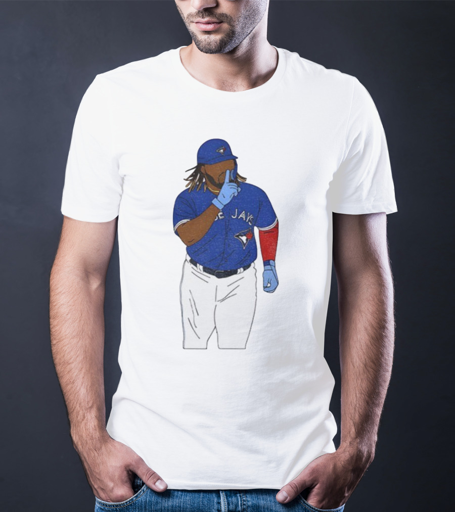 Vladimir Guerrero Jr Shhh Gesture Toronto Blue Jays Player Iconic Pose T-Shirt