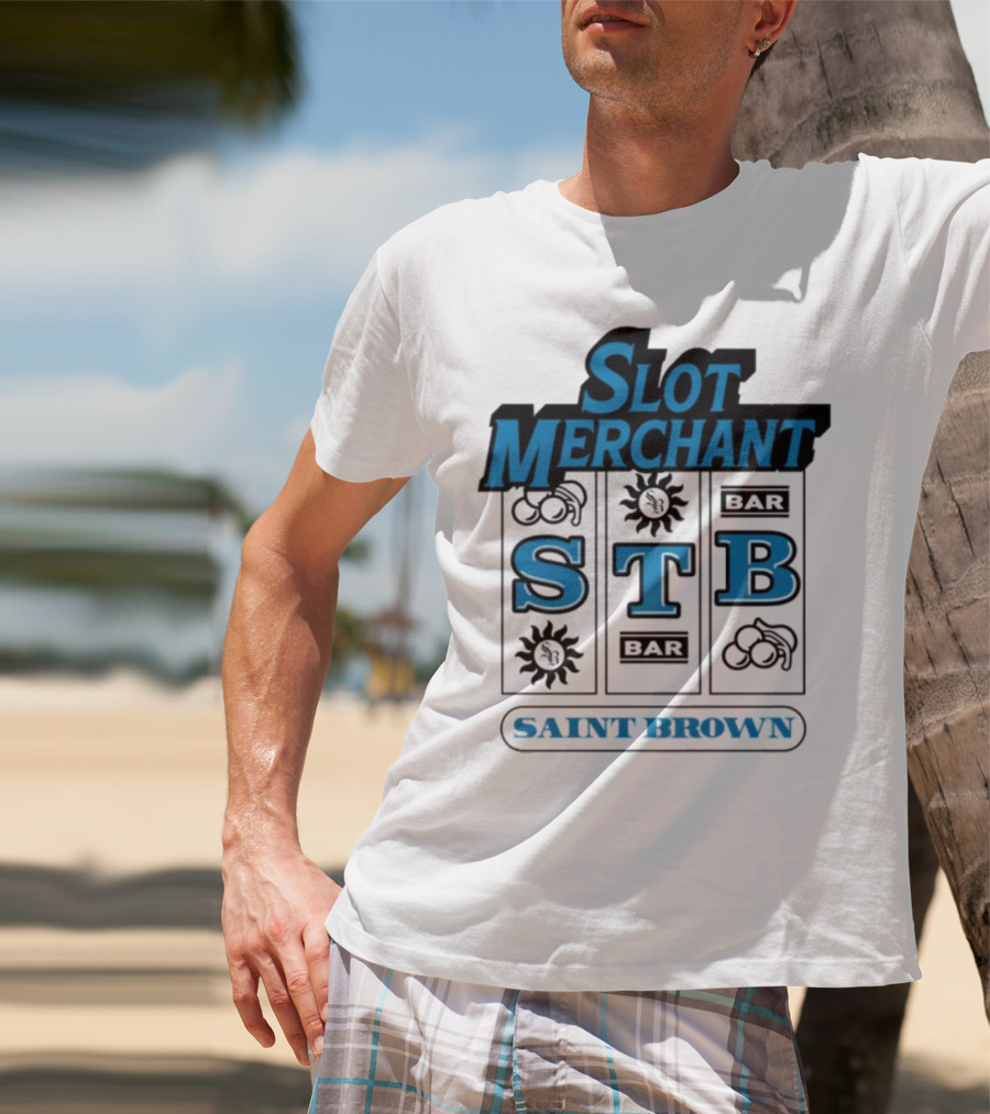 Slot Merchant STB Saint Brown Slot Machine T-Shirt