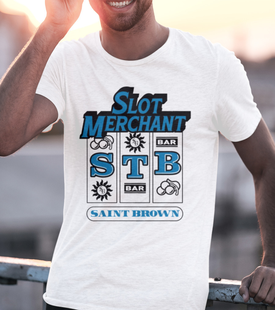 Slot Merchant STB Saint Brown Slot Machine T-Shirt