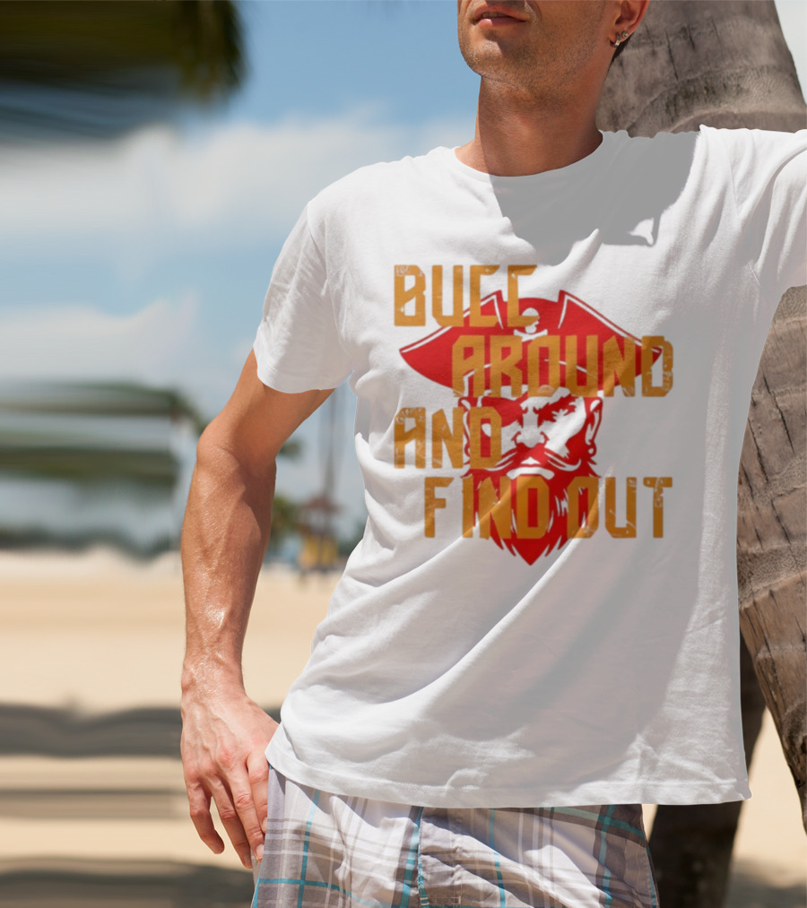 Bucc Around And Find Out Vintage Buccaneer Head Retro Style T-Shirt