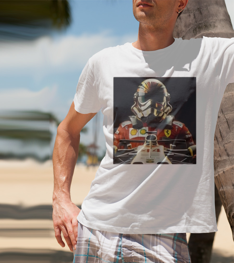 George Lucas Stormtrooper Formula 1 Ferrari Shell Petronas Mercedes Racing 44 T-Shirt