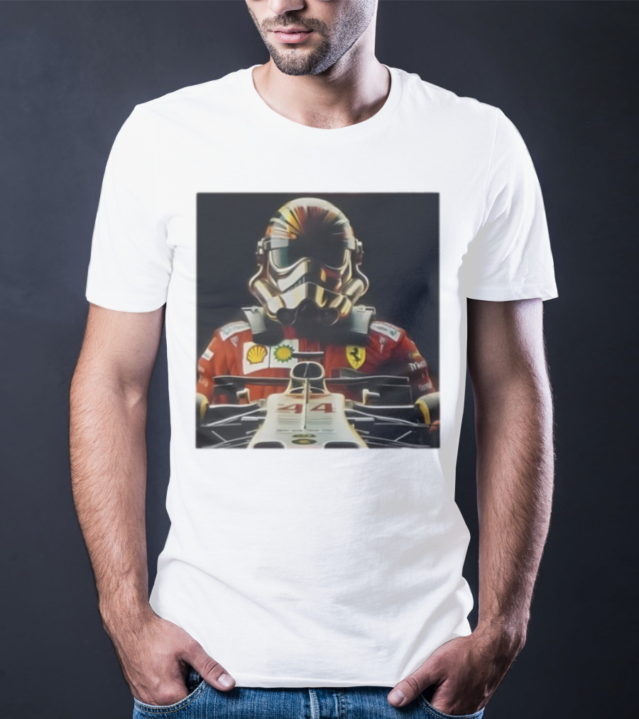 George Lucas Stormtrooper Formula 1 Ferrari Shell Petronas Mercedes Racing 44 T-Shirt