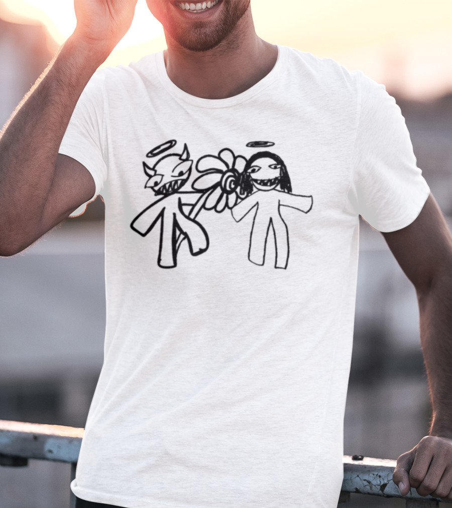 I Believe In You Angel And Devil Drawing T-Shirt