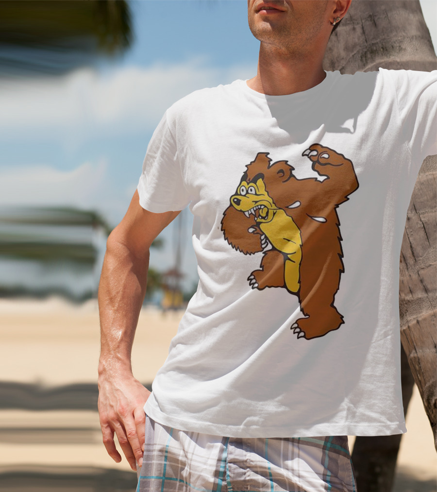 Montana Grizzlies Retro Monety Mascot Bear T-Shirt