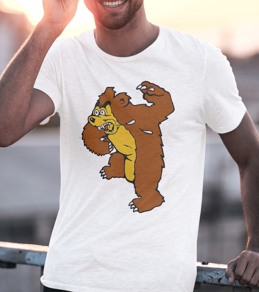 Montana Grizzlies Retro Monety Mascot Bear T-Shirt