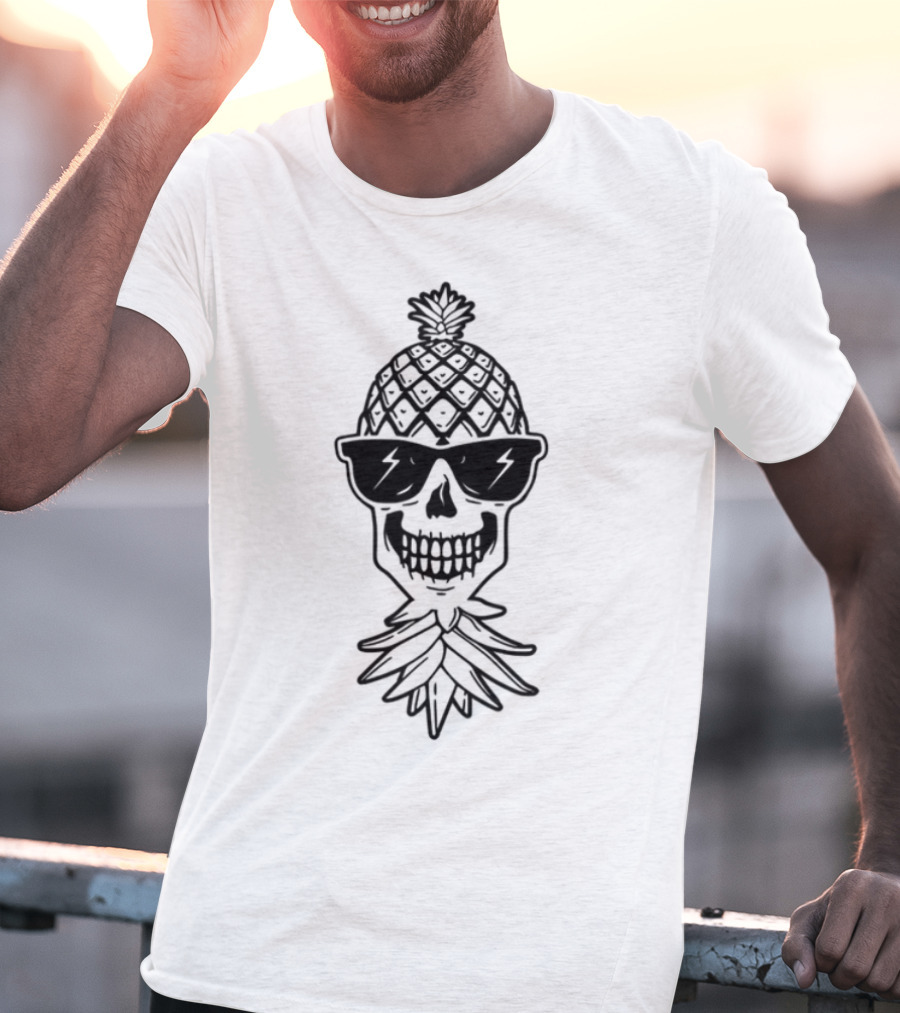 Theswingnation Podcast Pineapple Skeleton Skull Fusion T-Shirt