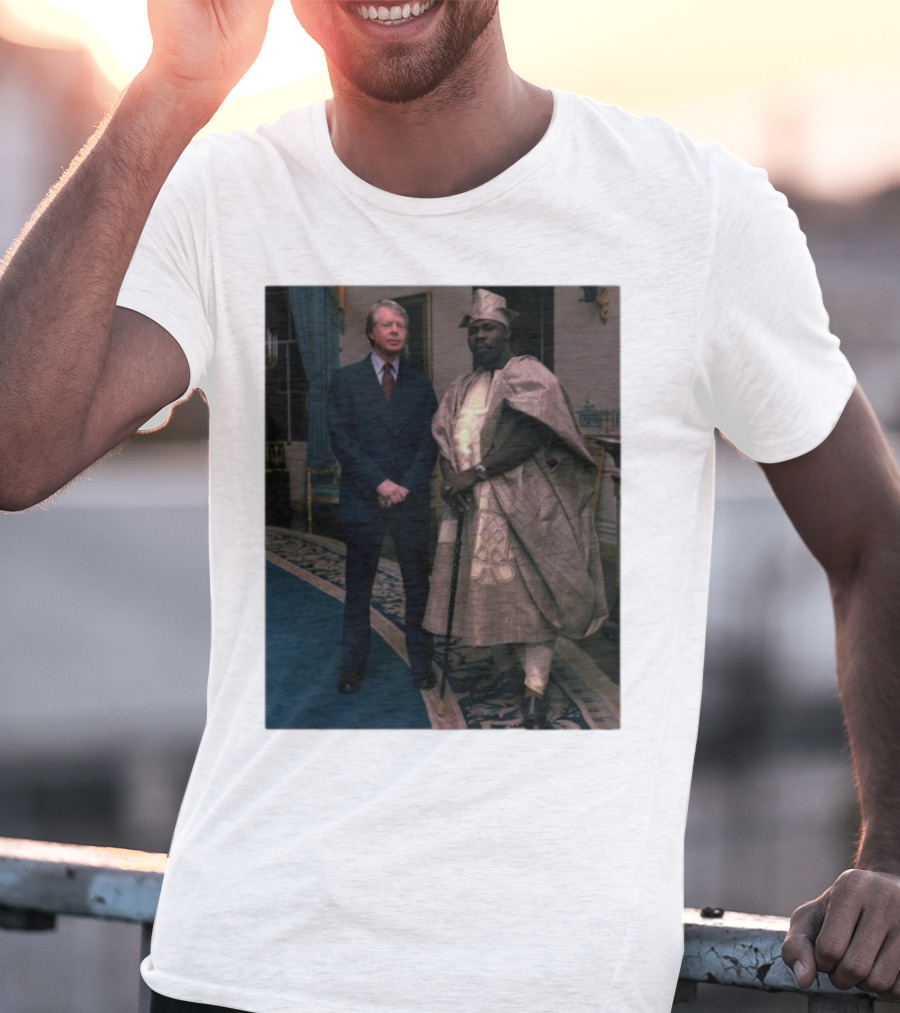 Jimmy Carter Meeting Nigerian President Traditional Attire T-Shirt