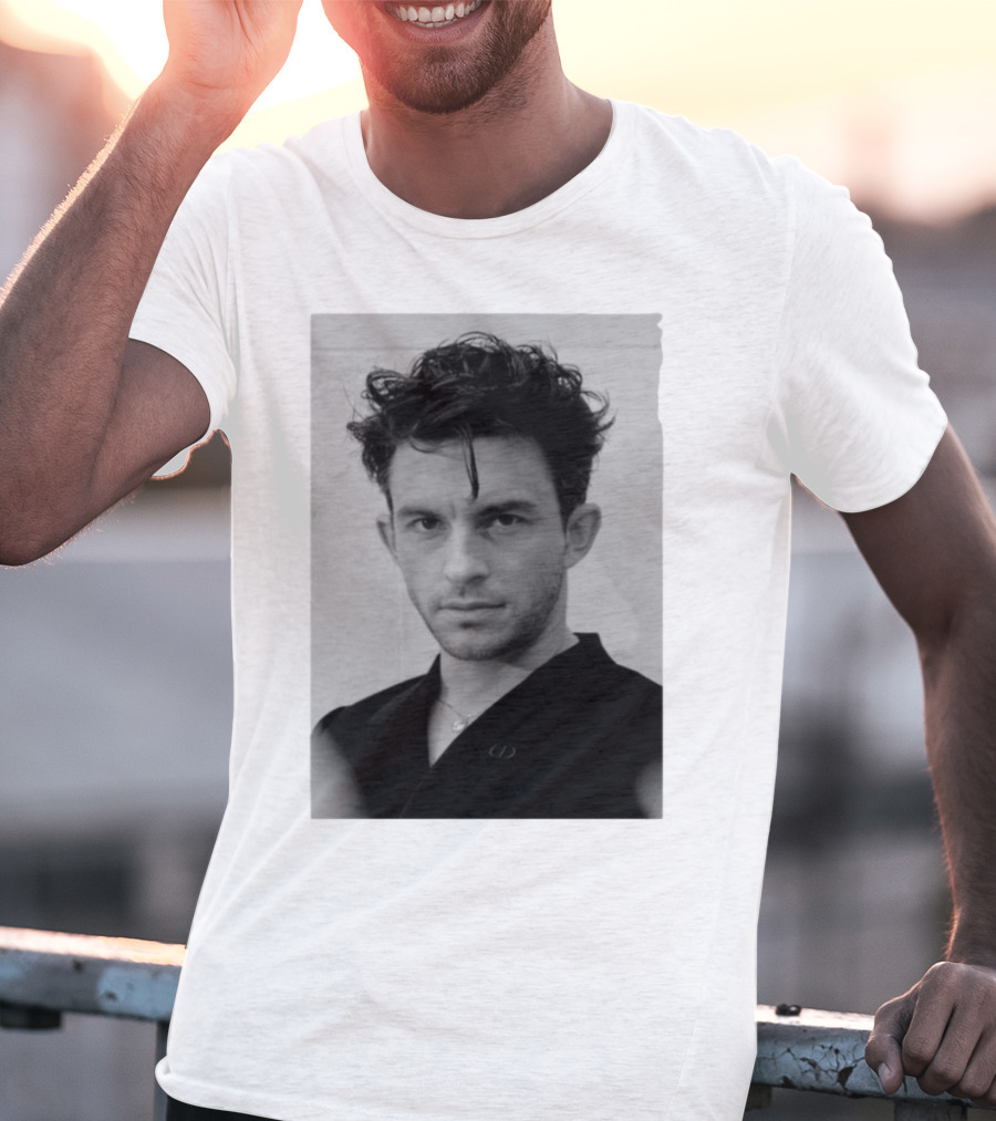 Jonathan Bailey Black And White Photography Portrait T-Shirt