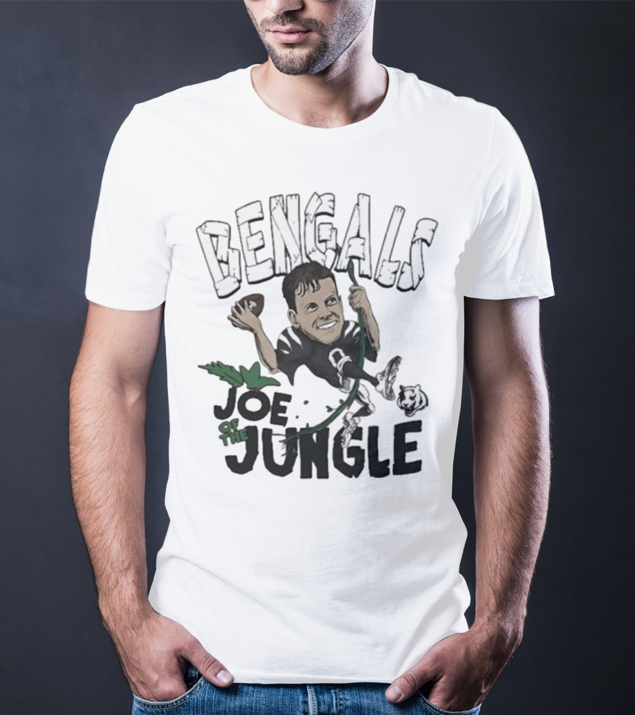Bengals Joe Of The Jungle Caricature Football Player Artwork T-Shirt