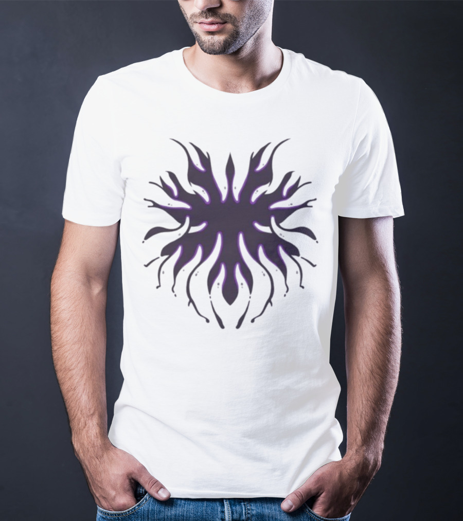 Kinetic Games Prestige IX Purple Abstract Flame Symbol T-Shirt