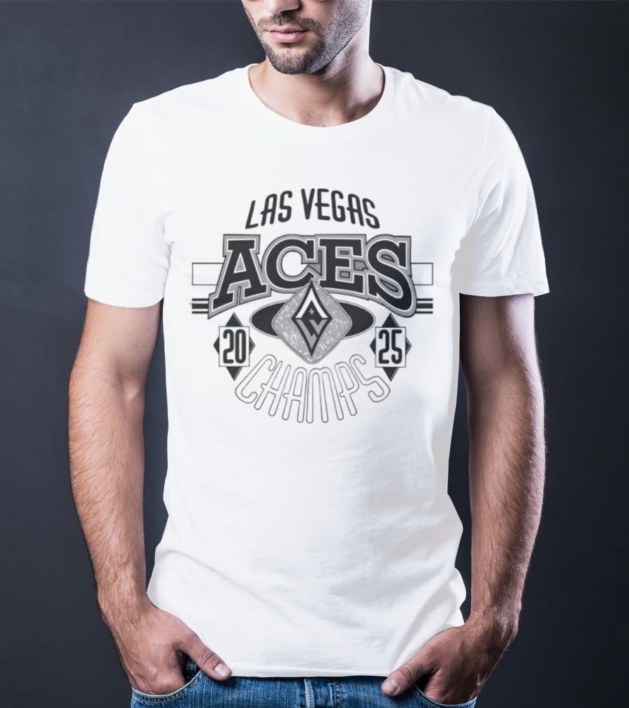 Las Vegas Aces 2025 Champs Logo WNBA Finals Victory Celebration T-Shirt