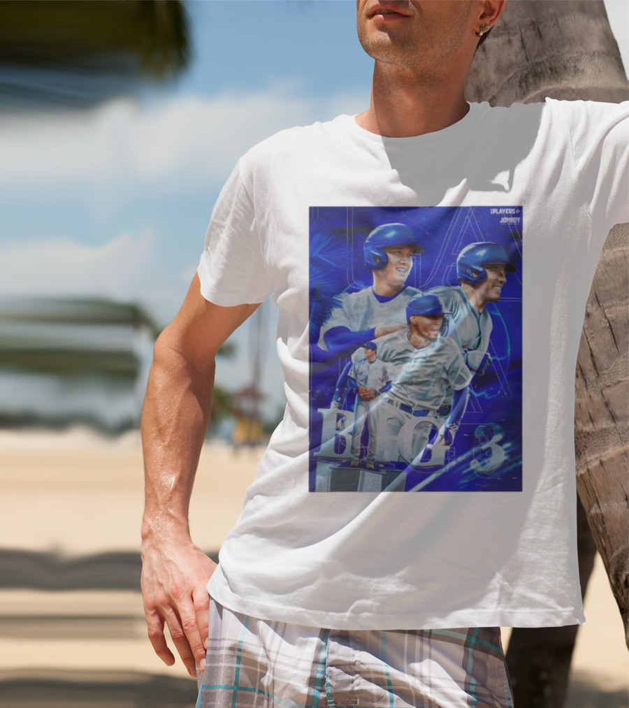 LA Big 3 IPlayers Jomboy Baseball Theme T-Shirt