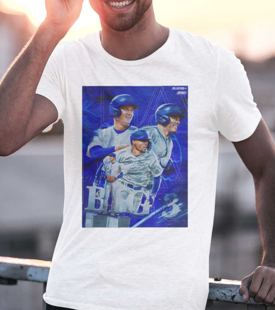 LA Big 3 IPlayers Jomboy Baseball Theme T-Shirt