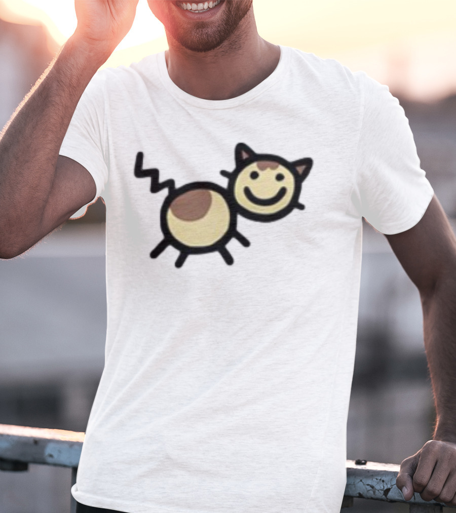 Mummyjoe Cheesepuff Happy Cow Cat Image T-Shirt