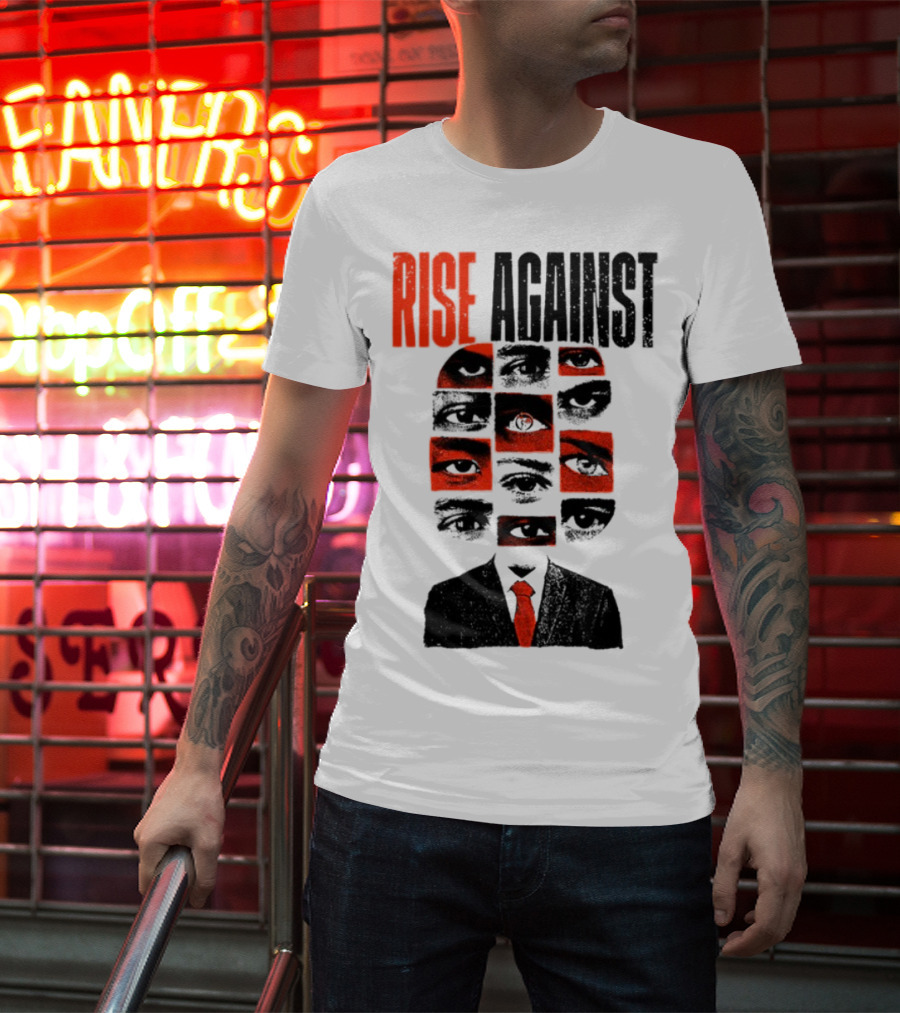 Rise Against Big Brother Surveillance Eyes Suit T-Shirt