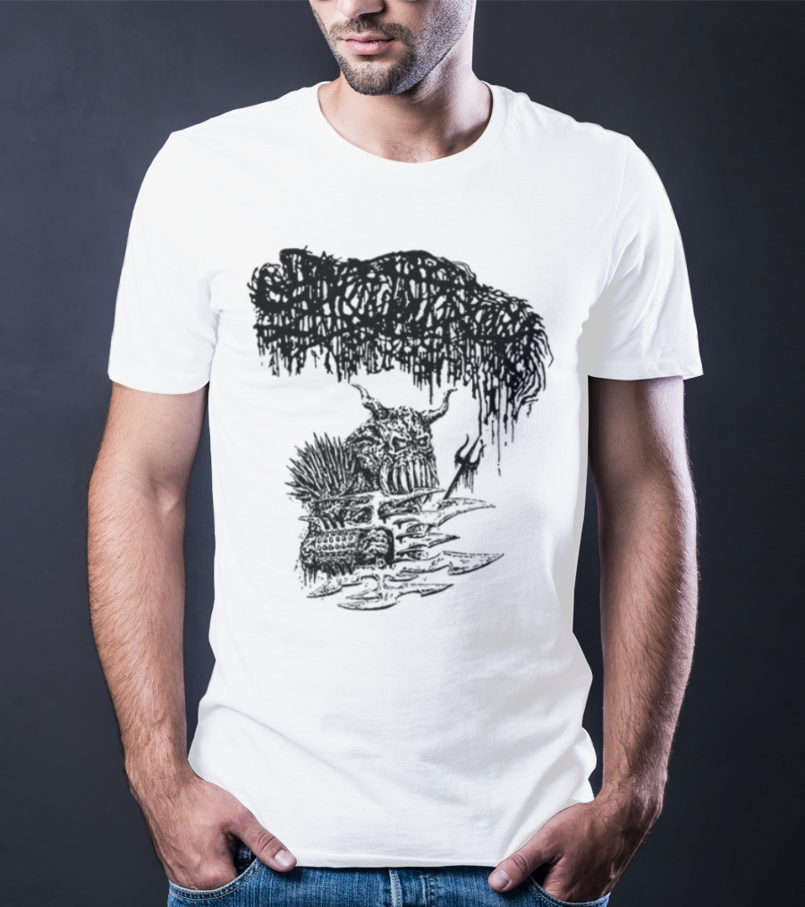 Sanguisugabogg Warlord Album Cover Art Demonic Skull Imagery T-Shirt