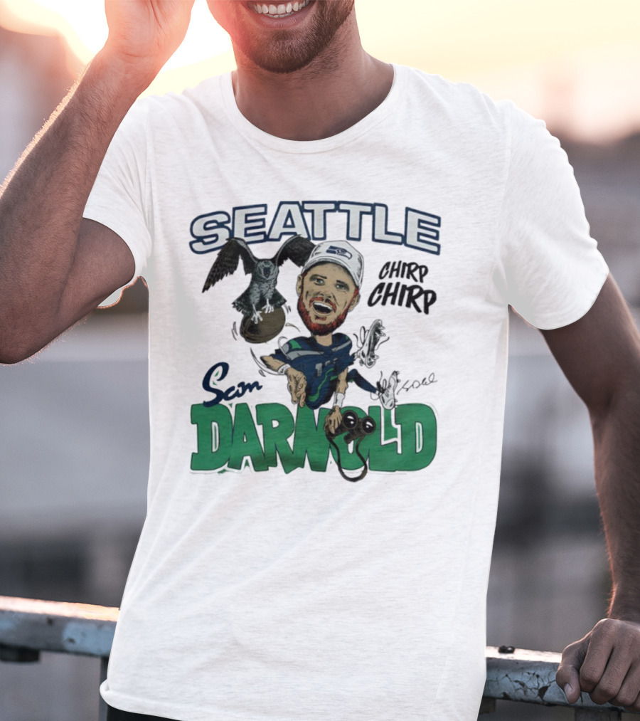 Seattle Seahawks Sam Darnold Chirp Chirp Signature T-Shirt