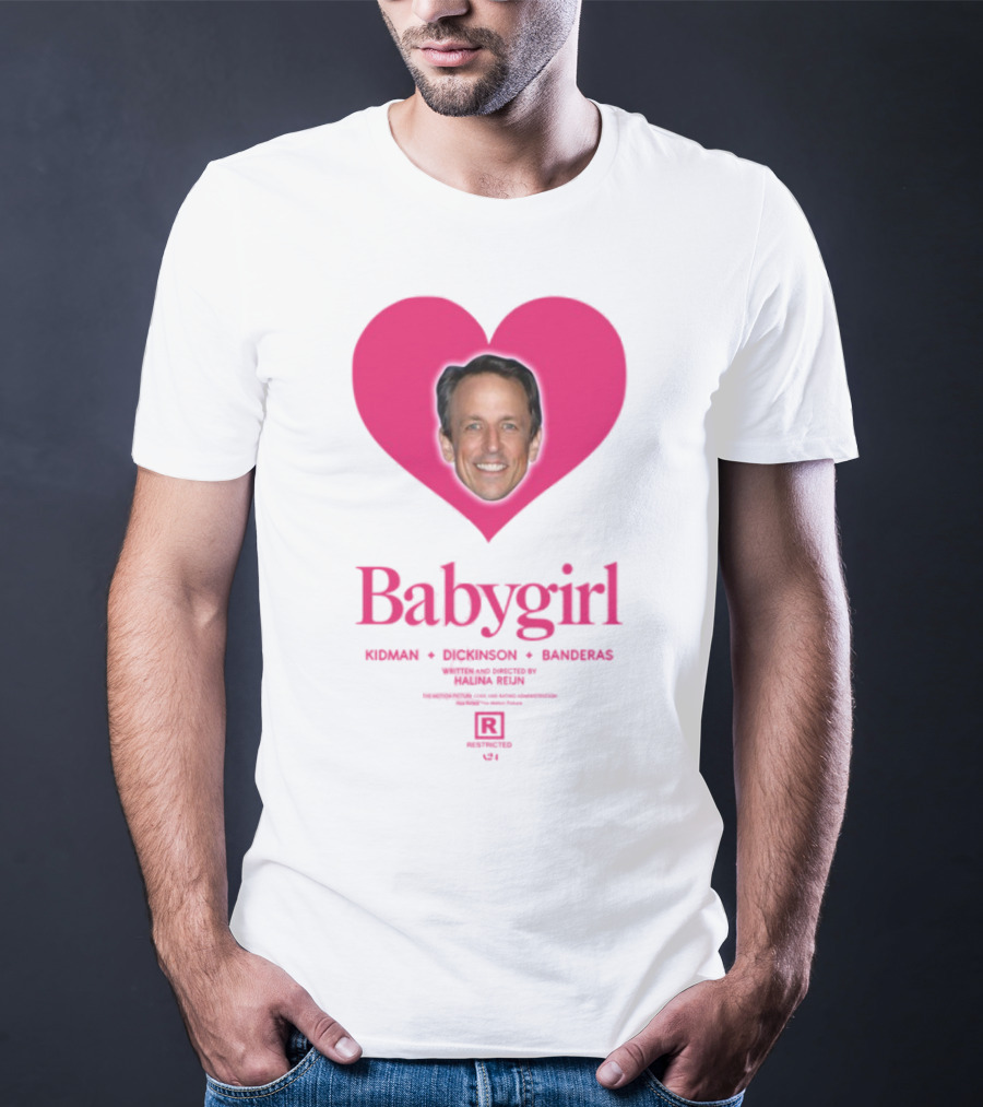 Seth Meyers Babygirl Heart Design T-Shirt