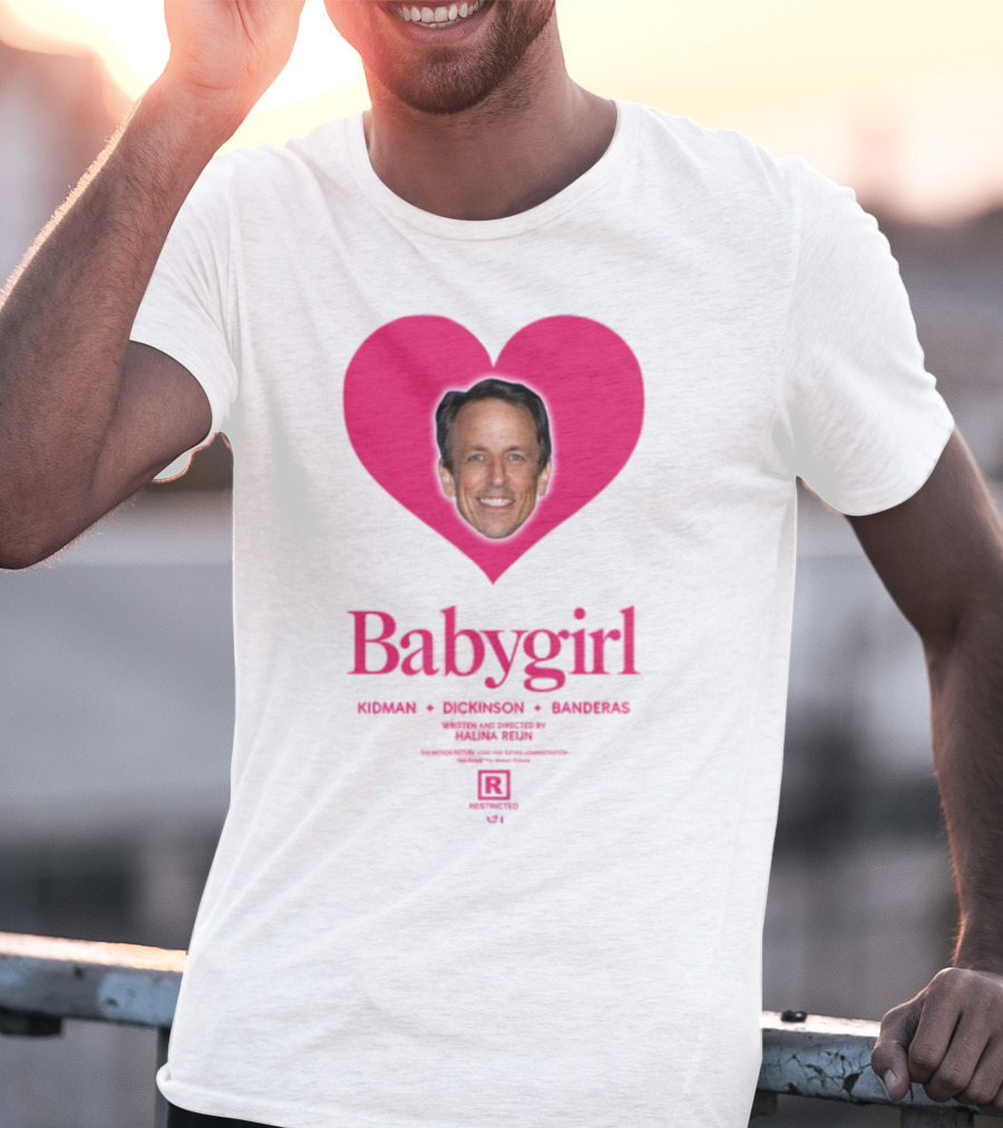 Seth Meyers Babygirl Heart Design T-Shirt
