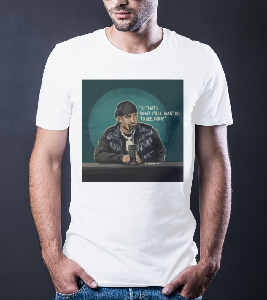 "So That's What Y'all Wanted To See Huh Microphone Interview Moment" T-Shirt