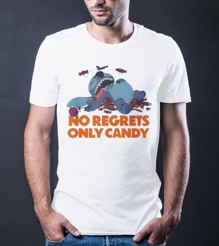 Stitch No Regrets Only Candy Halloween Disney T-Shirt
