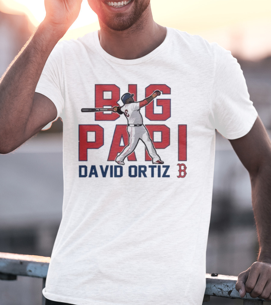 Big Papi David Ortiz Red Sox Cooperstown Player Classic Baseball T-Shirt