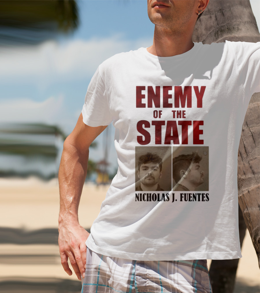 Enemy Of The State Nicholas J Fuentes Shot Image T-Shirt