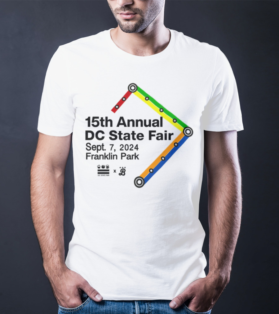 15th Annual DC State Fair Sept 7 2024 Franklin Park Metro Themed Design T-Shirt