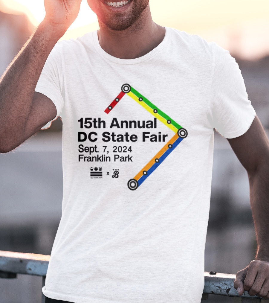 15th Annual DC State Fair Sept 7 2024 Franklin Park Metro Themed Design T-Shirt