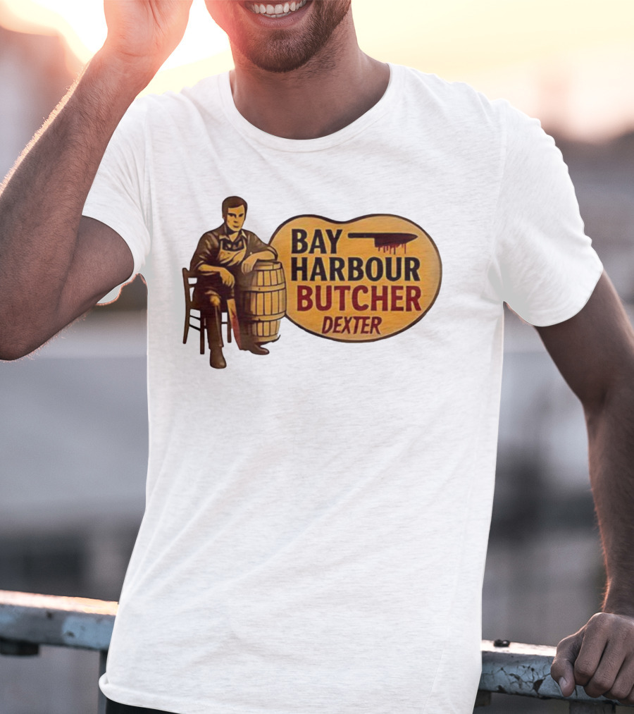 Bay Harbour Butcher Dexter Barrel Dark Vintage Style T-Shirt