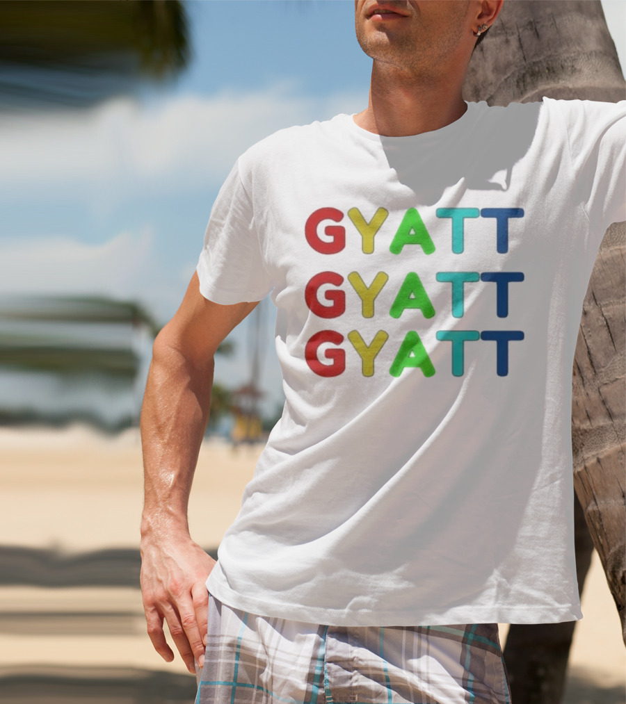 Benjixscarlett Gyatt Multicolor T-Shirt