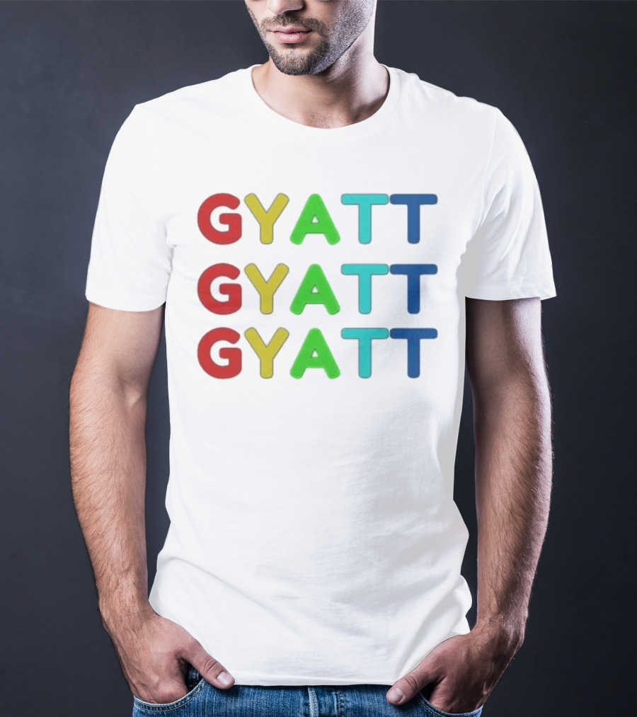Benjixscarlett Gyatt Multicolor T-Shirt
