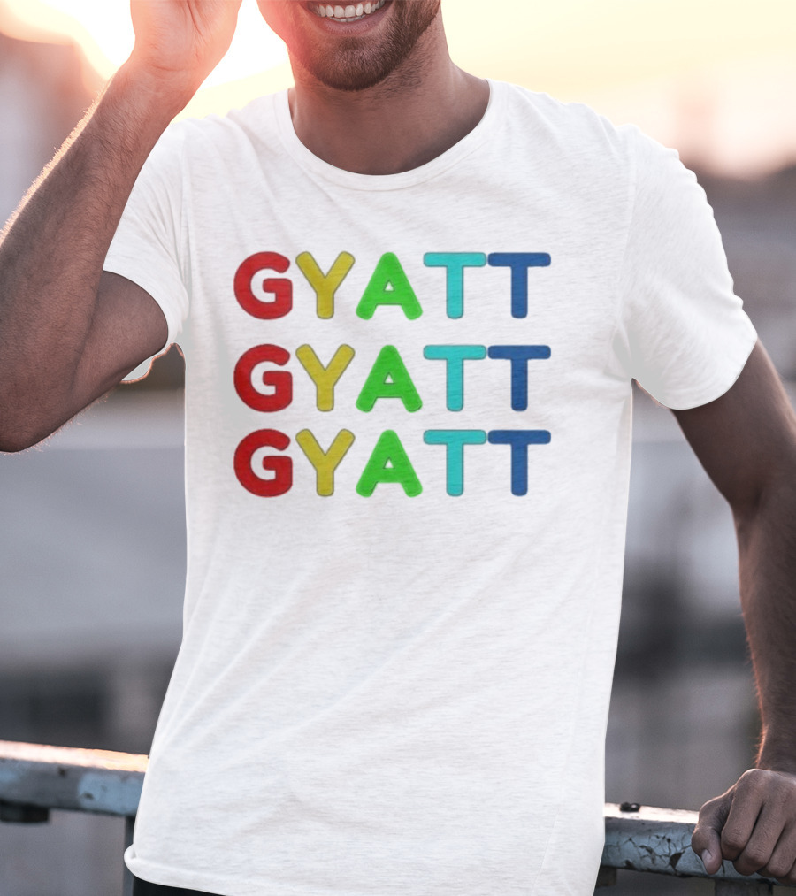 Benjixscarlett Gyatt Multicolor T-Shirt