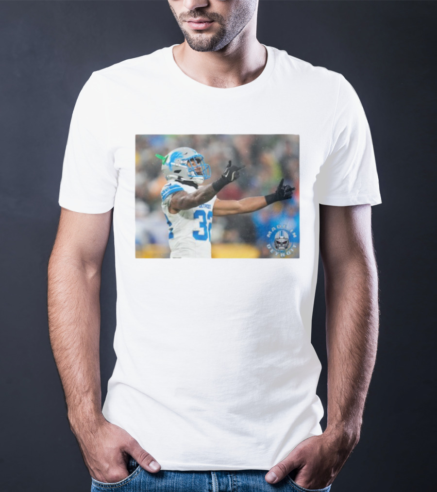 Detroit Lions Brian Branch Made In Detroit Football Celebration T-Shirt