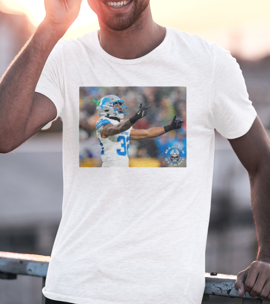 Detroit Lions Brian Branch Made In Detroit Football Celebration T-Shirt