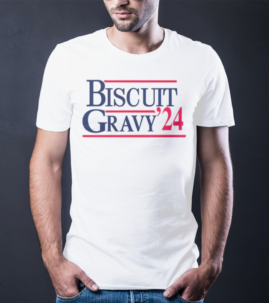 Biscuit Gravy '24 Red Blue T-Shirt