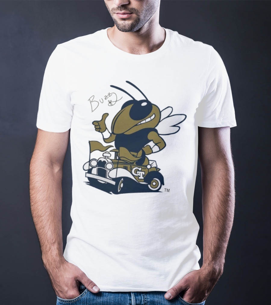 Buzz Georgia Tech Yellow Jacket GT Vintage Car Icon T-Shirt