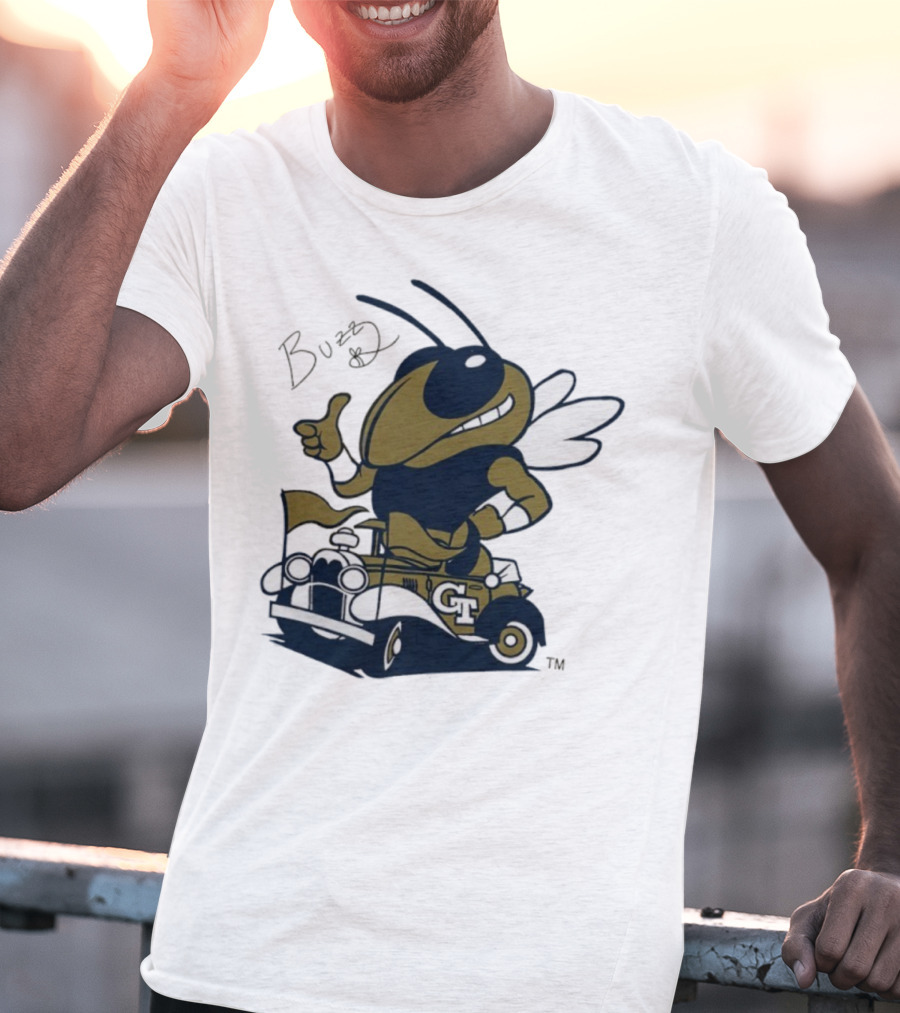 Buzz Georgia Tech Yellow Jacket GT Vintage Car Icon T-Shirt