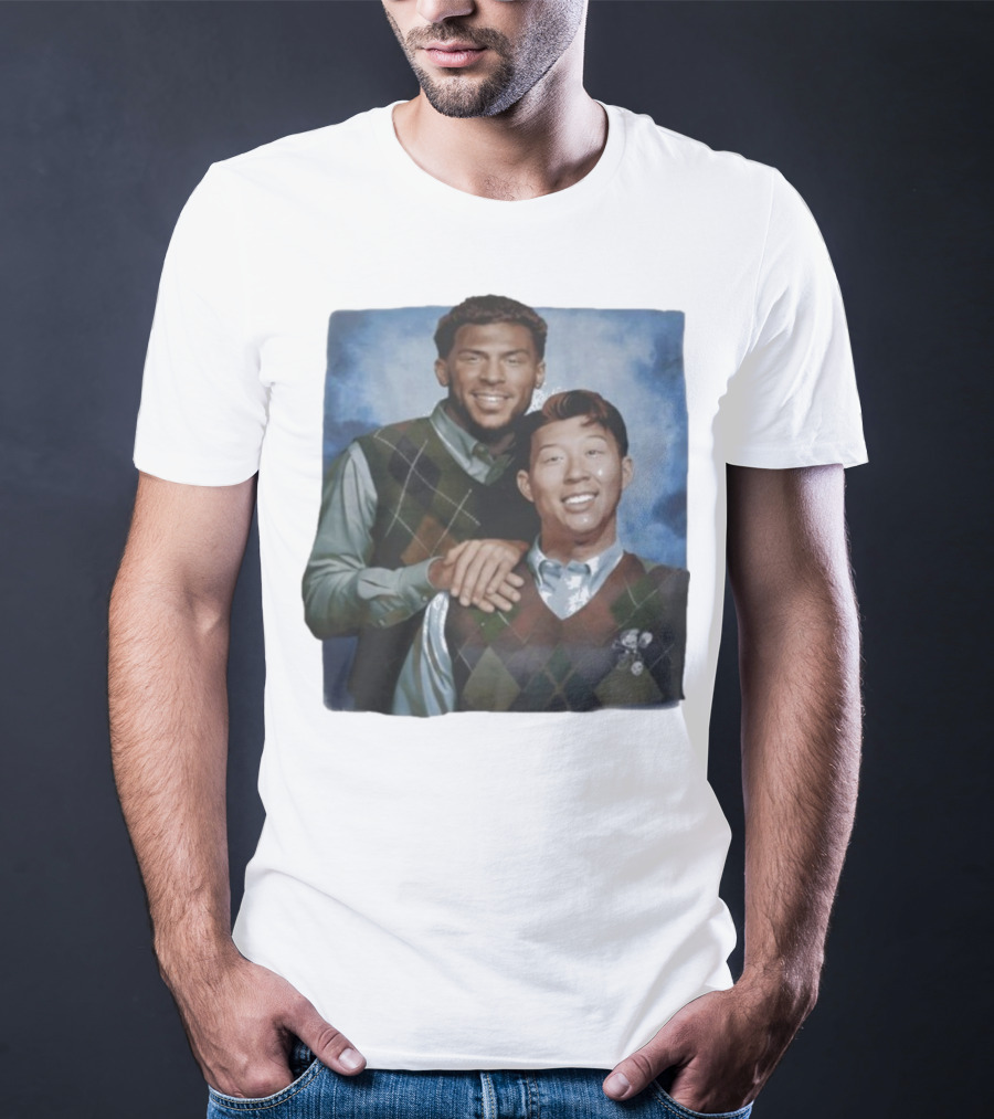Denis Bouanga And Son Heung Min Los Angeles FC Step Brothers Vintage Style Comedy Parody Design T-Shirt